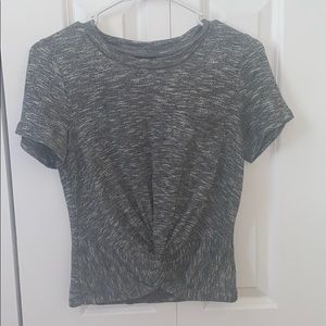 Gray Crop Top